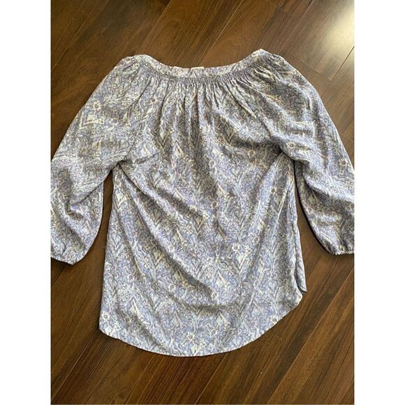 Max Studio XS Silk floral long sleeve blouse - Picture 4 of 4